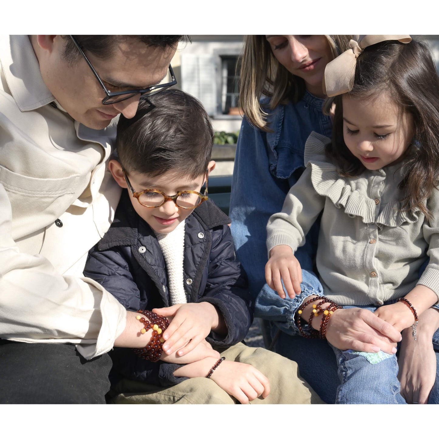 Bracelet FINE en ambre cerise