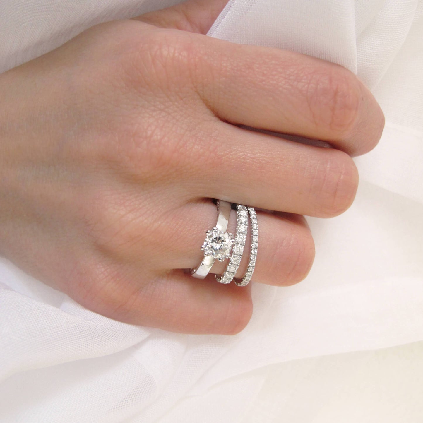 Diamantring Alliance Weissgold