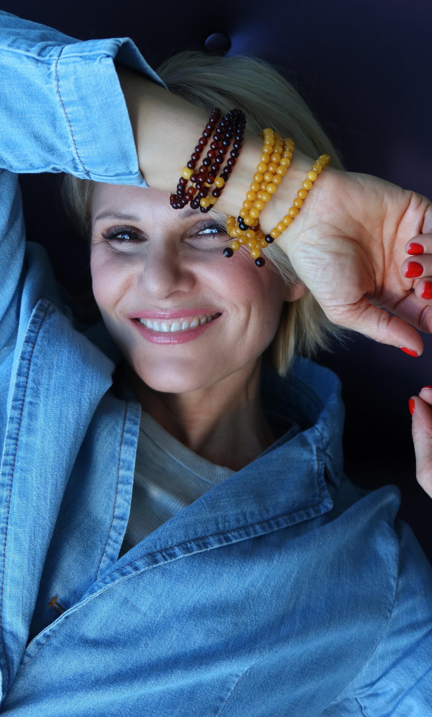 Bracelet en ambre jaune