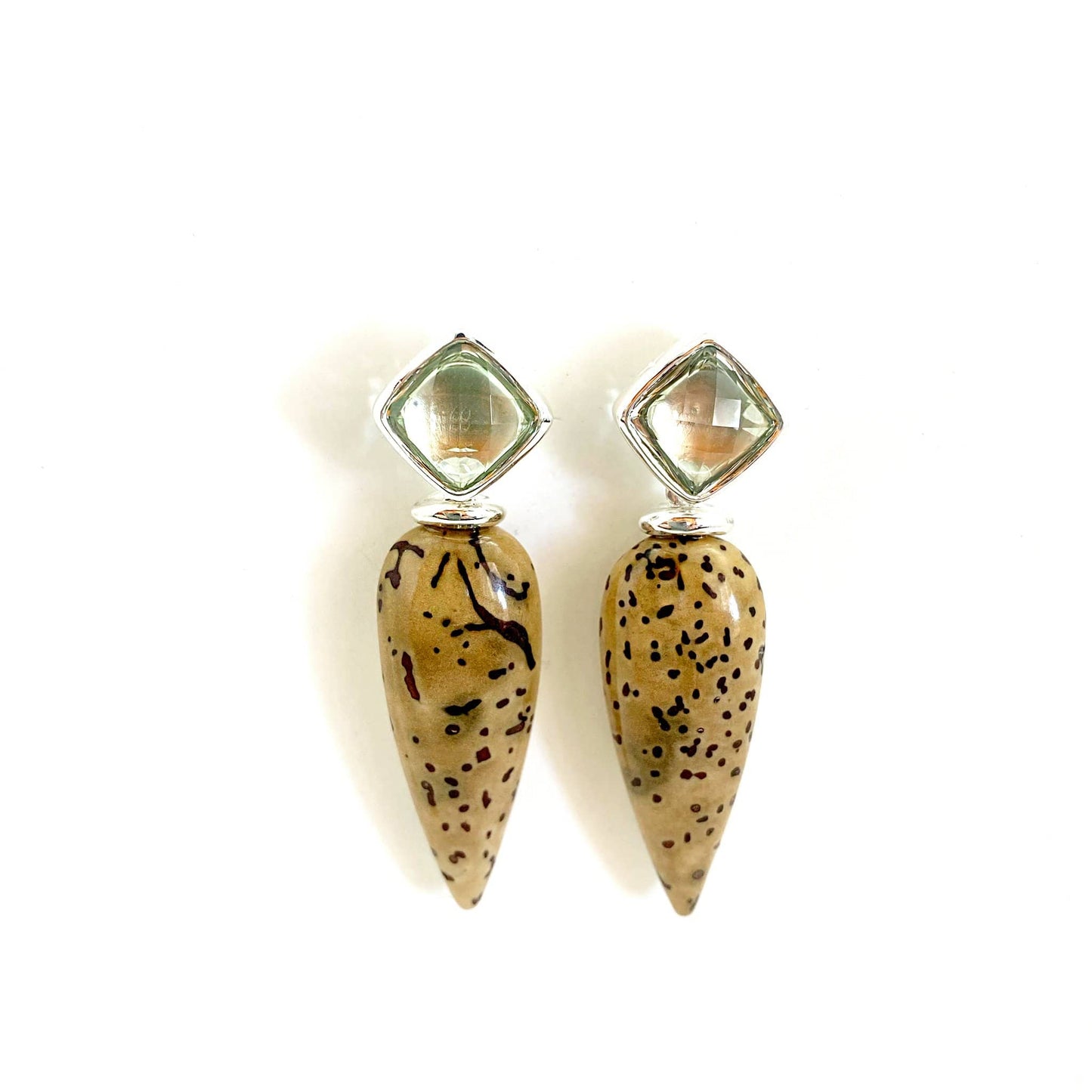 Raffia Tropfen Hänger I Ohrring aus Nuss I STEINLINS