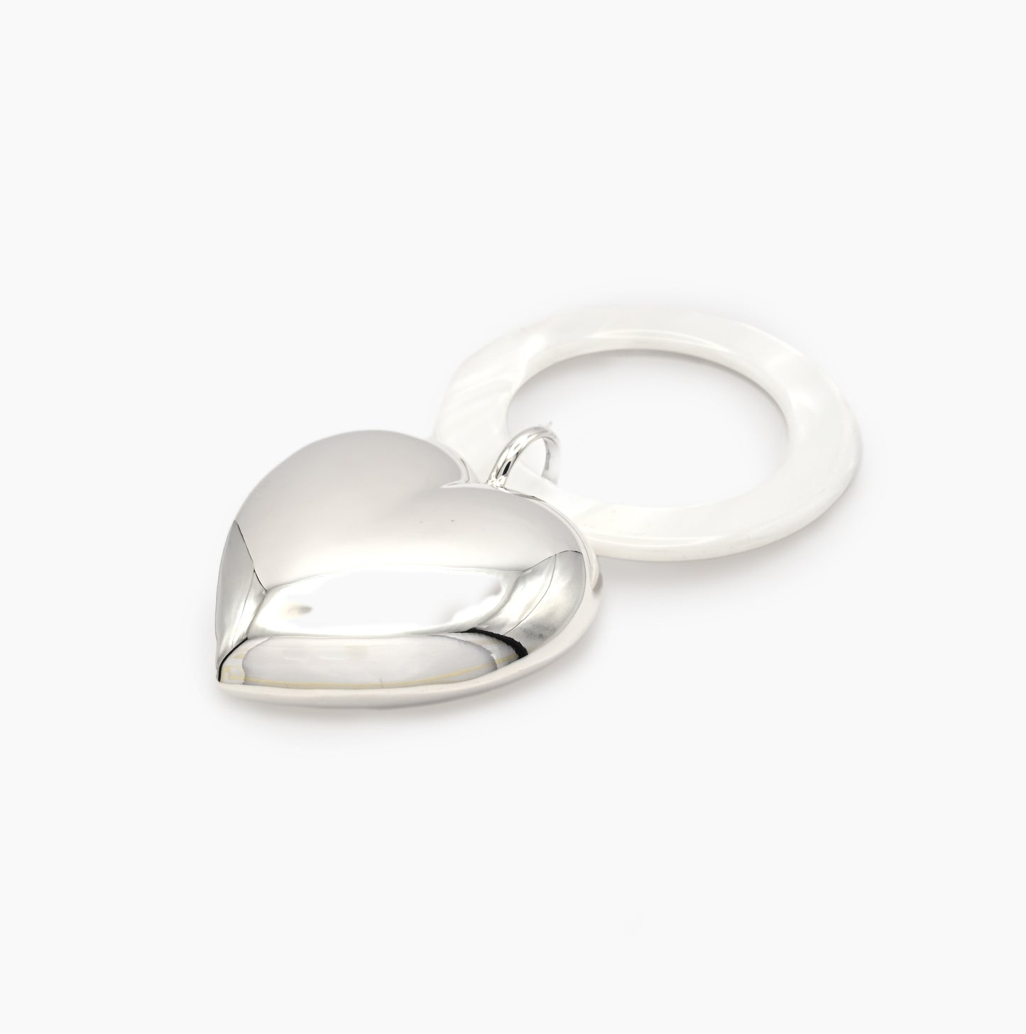 Babyrassel Herz mit Ring