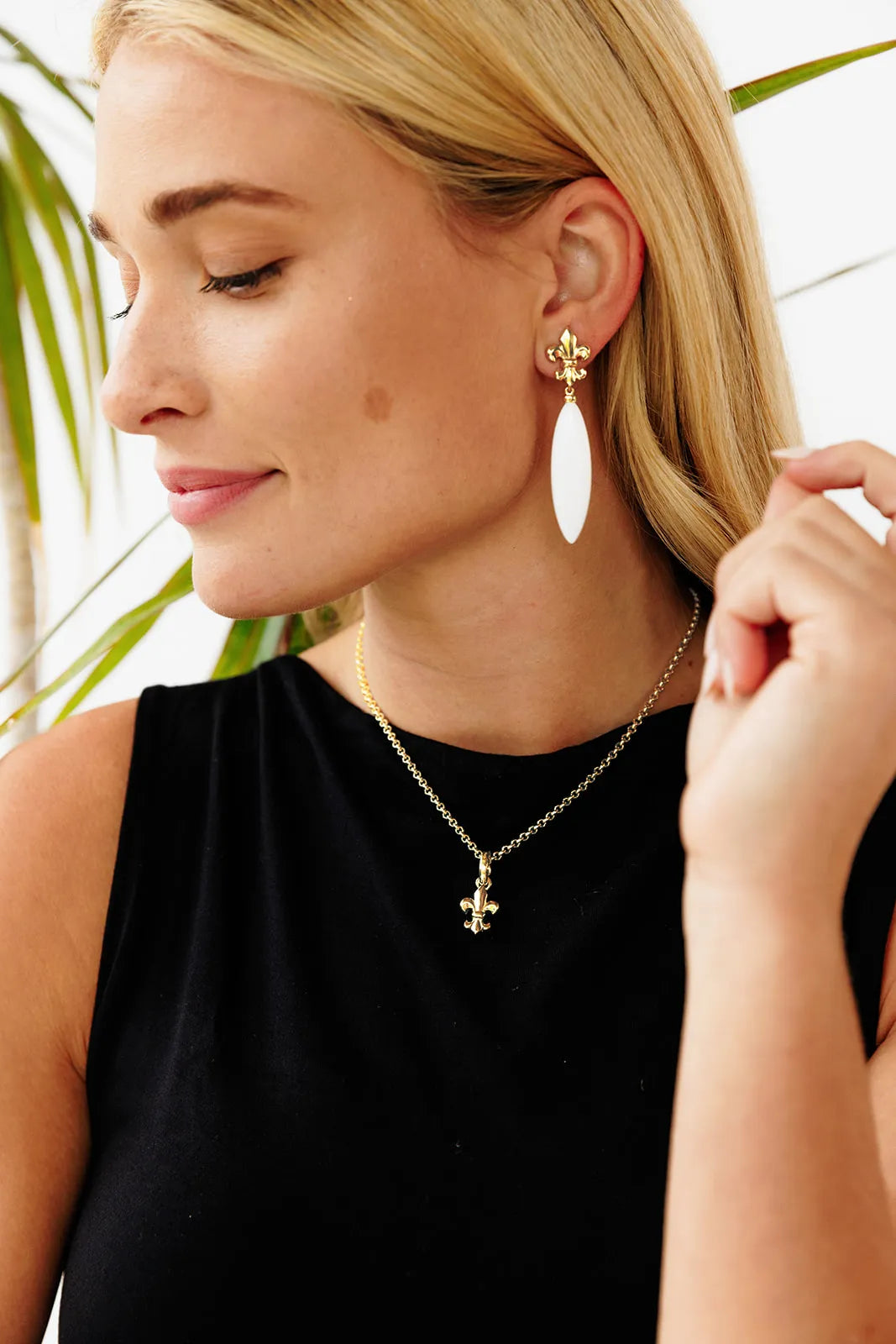 Ohrclips Lilien GOLD