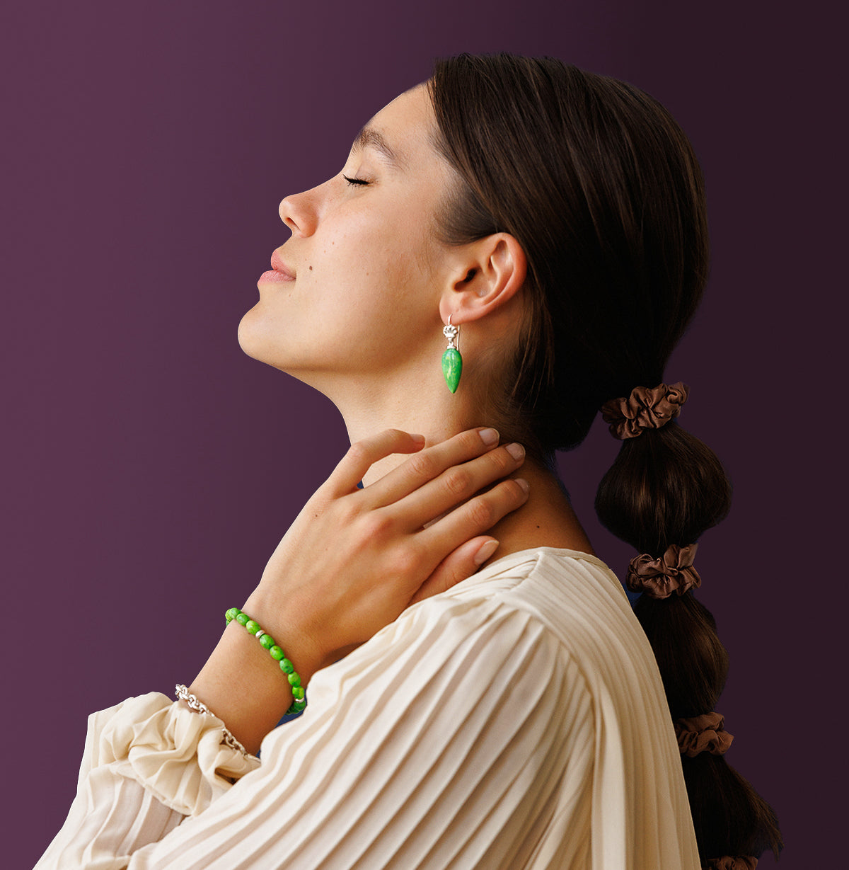 Bracelet turquoise verte