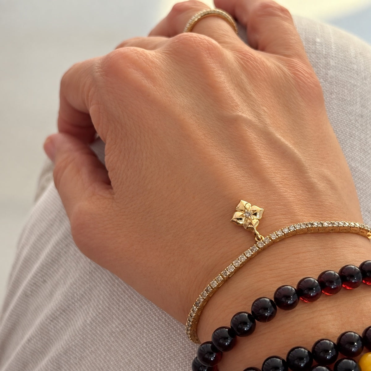 Tennisarmband Lilly Slim Roségold