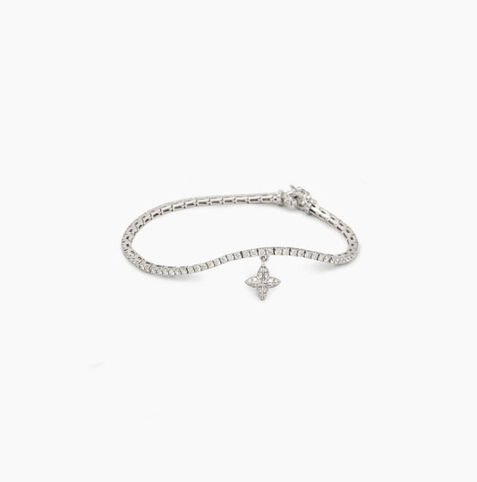 Tennis-Armband mit Diamanten Lotus