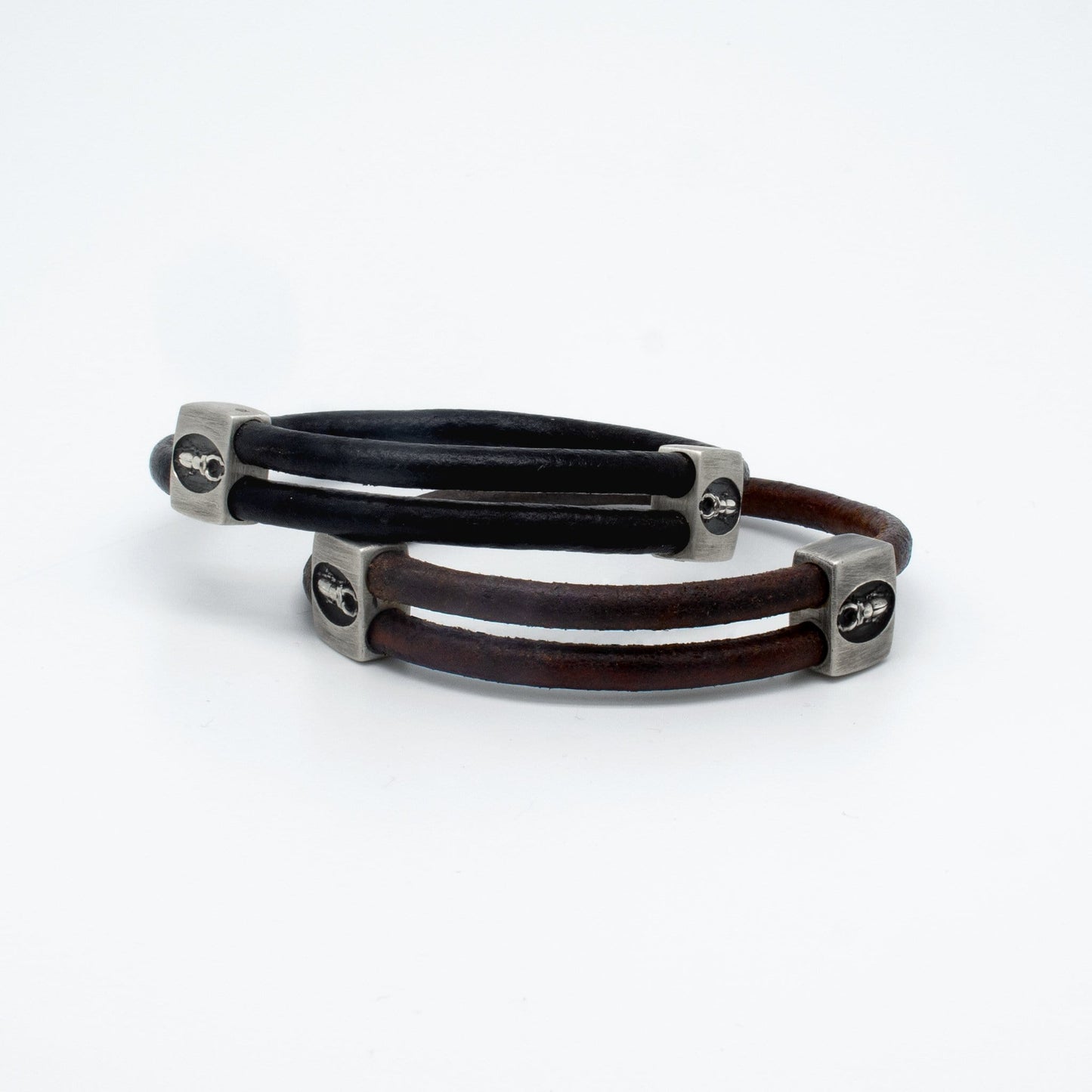Lederarmband Cervo Volante für  Männer  | Grössenverstellbares Armband | STEINLINS